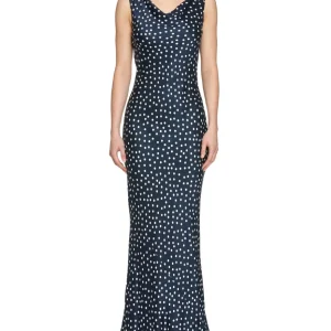 abito raso pois blu navy