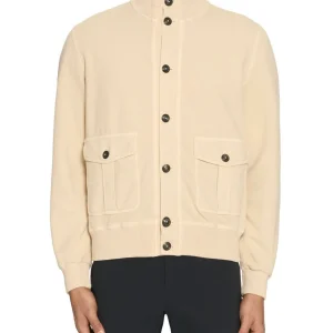 bomber bottoni jersey piquet alba