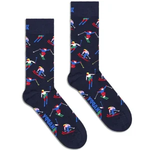 calze skiing blu