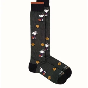 calze snoopy paddle verde militare