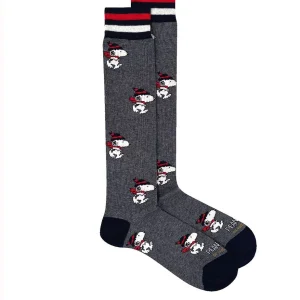 calze snoopy running grigio scuro