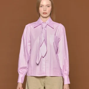camicia cravatta oxford rosa