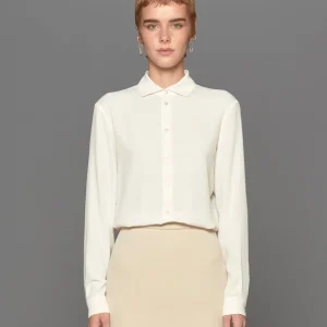 camicia misto seta pergamena