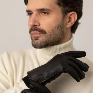 Guanti Cashmere e pelle di cervo