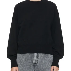 pullover girocollo manica palloncino nero